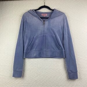 Juicy Couture Aeropostale Women's Purple Zip-Up velour Hoodie.